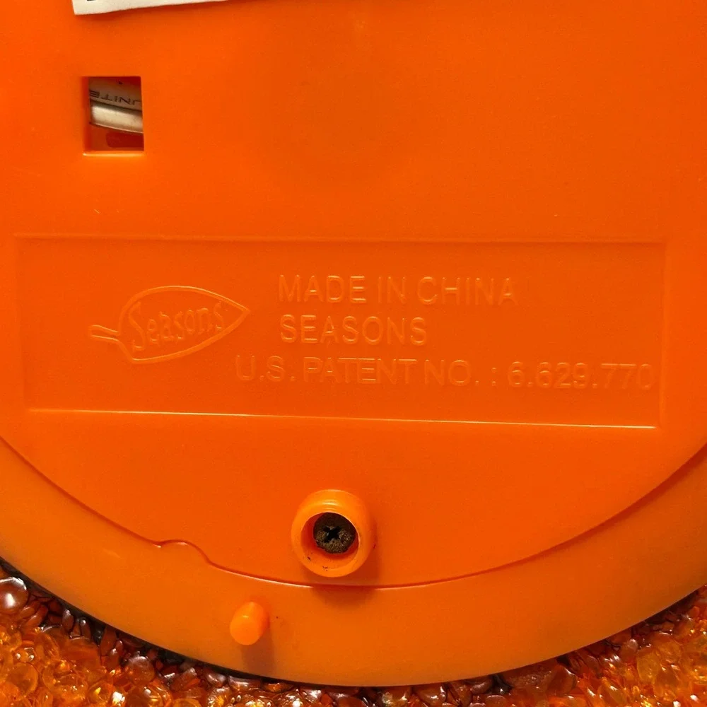 Vintage Kmart Halloween‎ Melted Plastic Popcorn Pumpkin Jack-O-Lantern Light 12